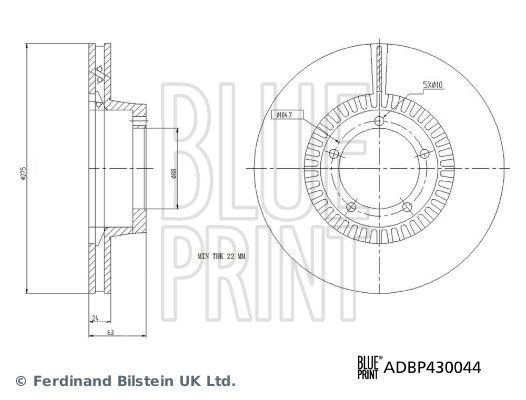 BLUE PRINT ADBP430044 Brake Disc