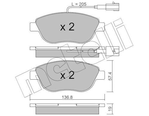 Plaquettes+de+frein+à+disque METELLI 22-0322-3