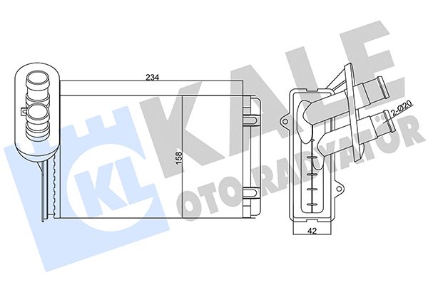 KALE Volkswagen радіатор опалення Audi A3,Golf II,III,IV,Passat,Skoda Octavia I