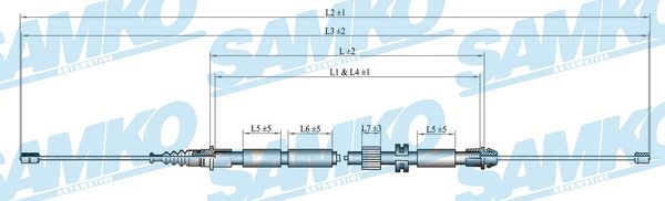 Тросовий привод, стоянкове гальмо, Samko C0263B