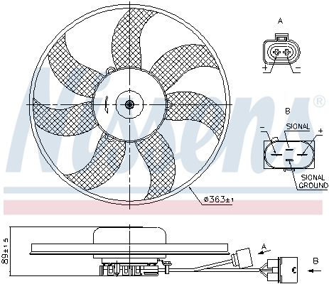 NISSENS 850020 Fan, engine cooling