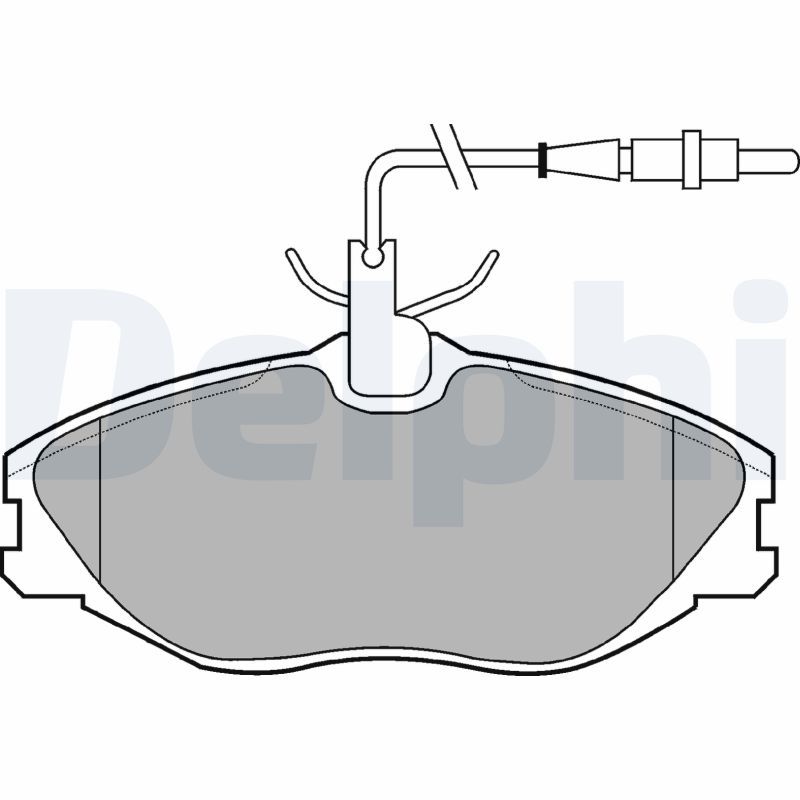 Комплект гальмівних накладок, дискове гальмо, Delphi LP986