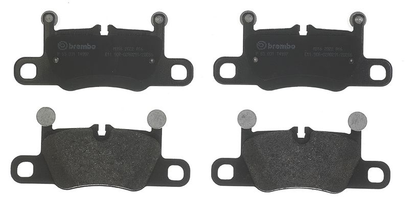 Piduriklotsi komplekt, ketaspidur, BREMBO P 65 031