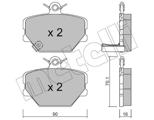 Plaquettes+de+frein+à+disque METELLI 22-0341-0