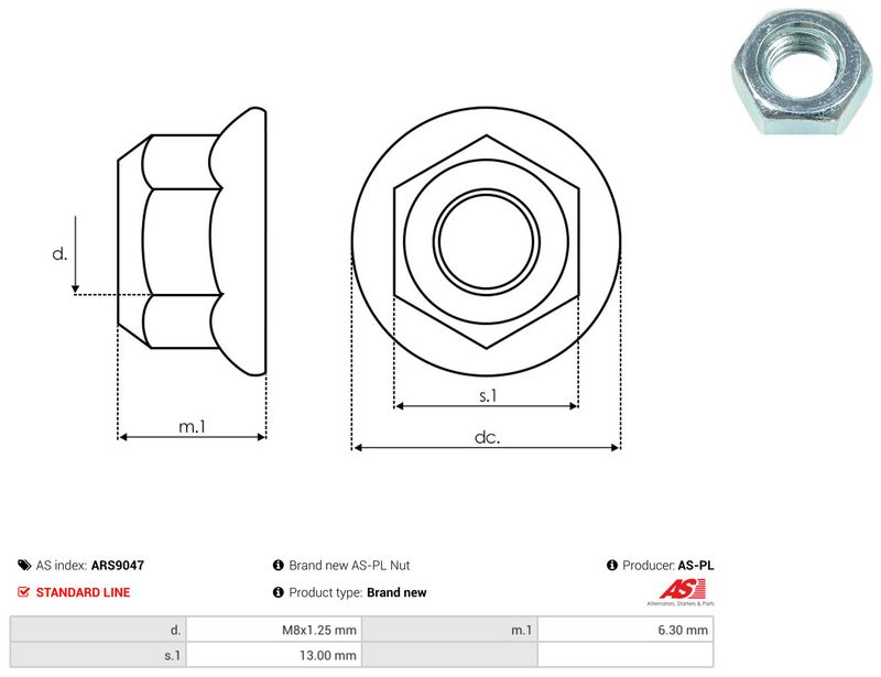 AS-PL ARS9047 Repair Set, alternator