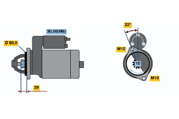 BOSCH Démarreur 0 986 021 320
