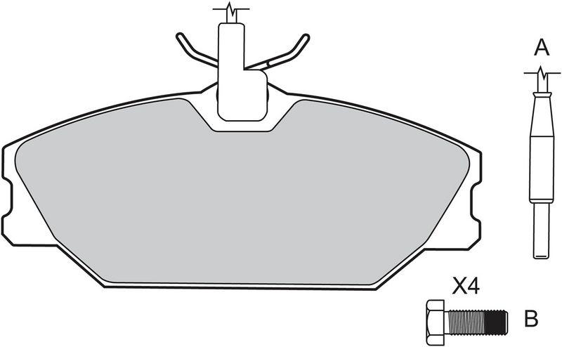 VALEO 598061 Stabdžių kaladėlių komplektas
