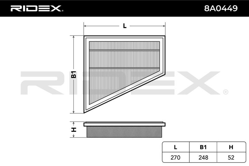 въздушен филтър RIDEX