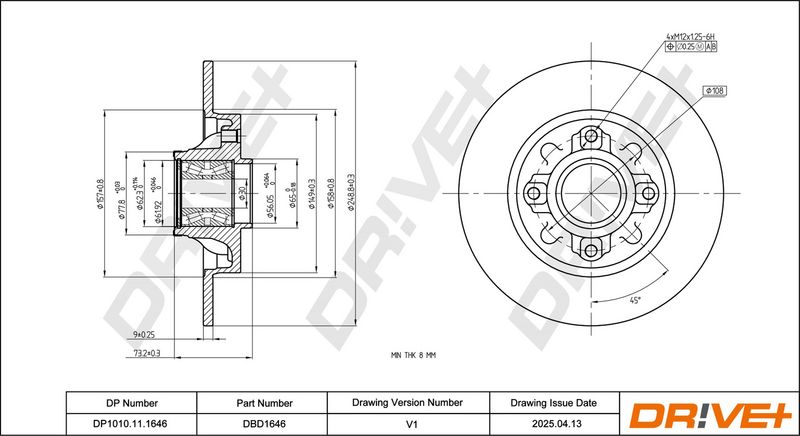 Disc frana DP1010.11.1646 Dr!ve+