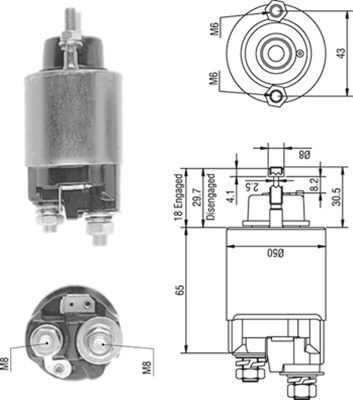 Solenoid, electromotor MAGNETI MARELLI 940113050233
