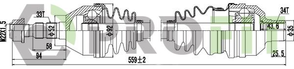 Приводний вал, Profit 2730-3114