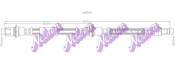 KAWE fékcső H4514