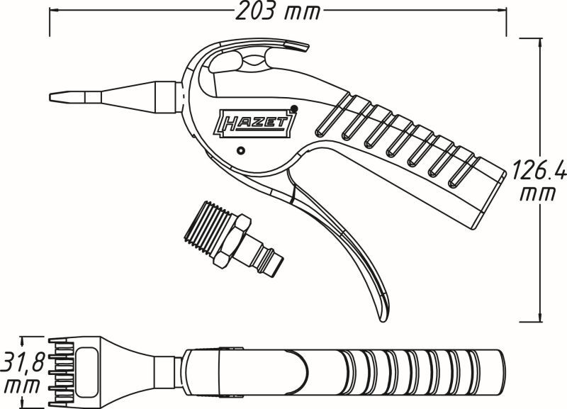 HAZET 9040P-5 Compressed-air Gun