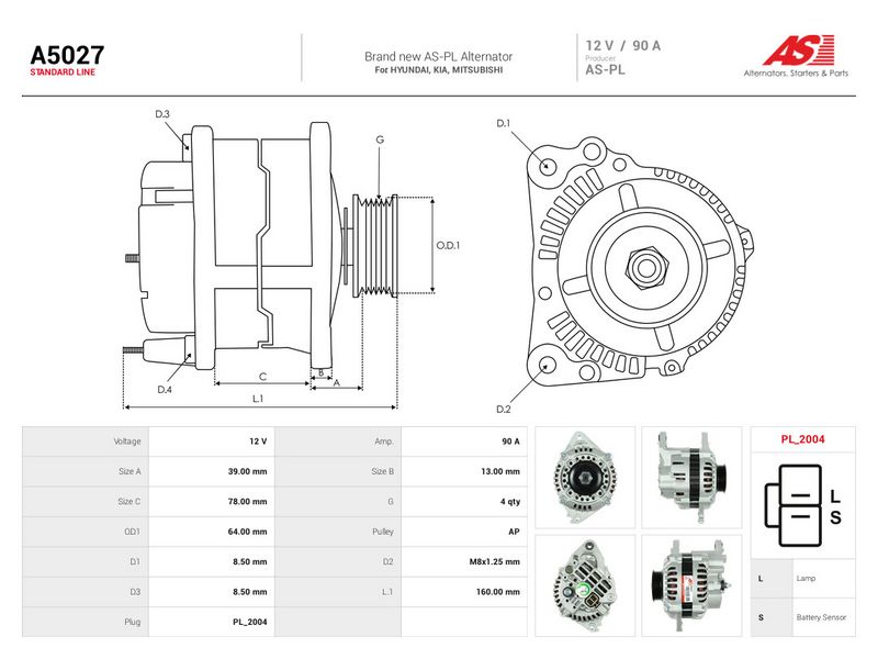 Generaator, AS-PL A5027