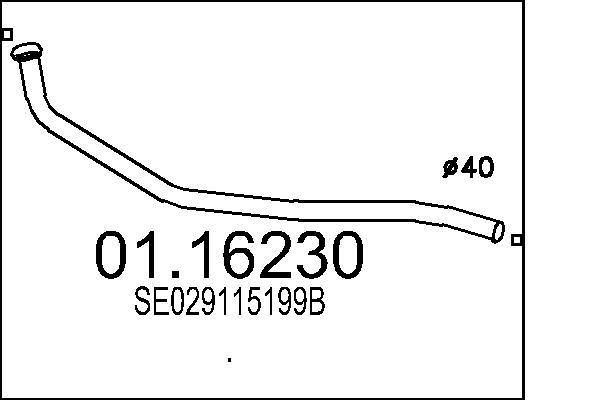 MTS kipufogócső 01.16230