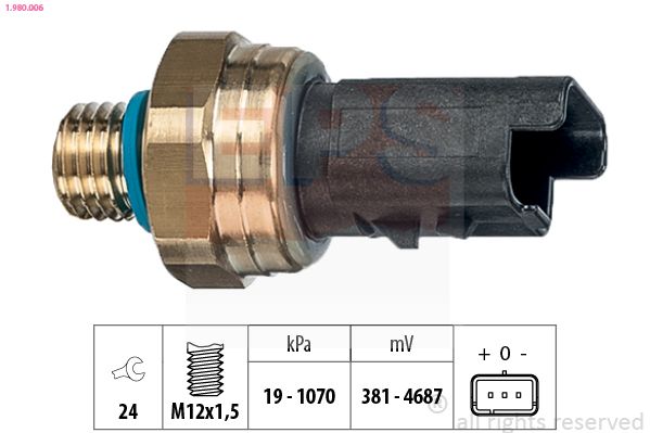Sensor, presión de aceite