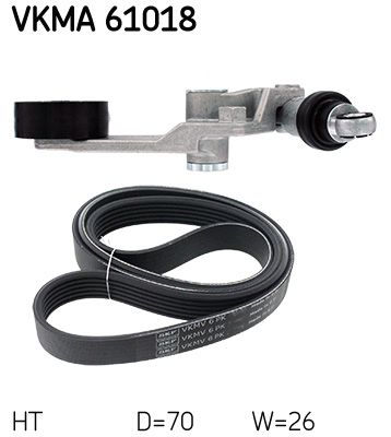 SKF VKMA 61018 V-Ribbed Belt Set