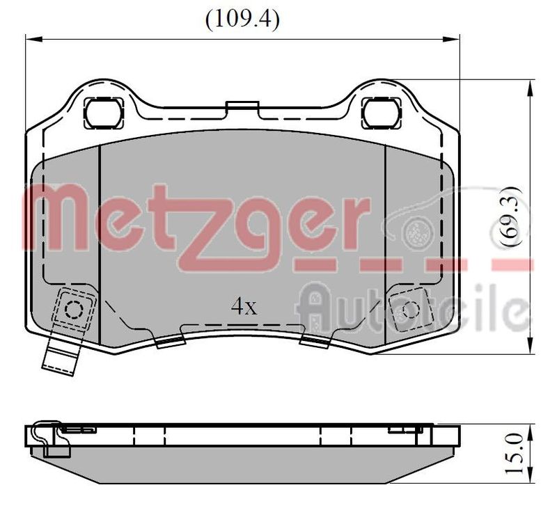 METZGER 1170964 Brake Pad Set, disc brake