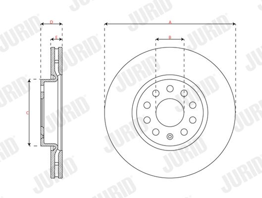 JURID 563828JC Brake Disc