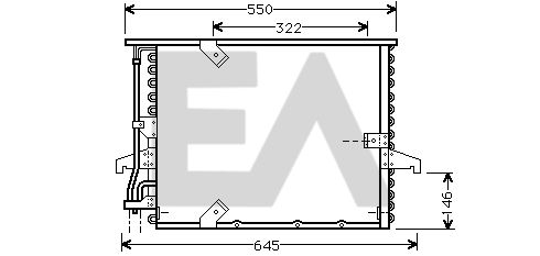 EACLIMA 30C07021 - Condenser, air conditioning