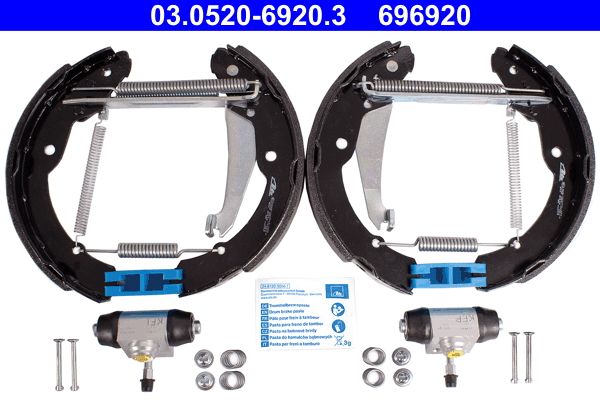 Комплект гальмівних колодок, Ate 03.0520-6920.3