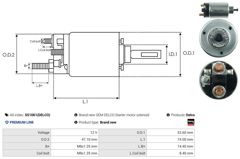 AS-PL SS1061(DELCO) Solenoid Switch, starter