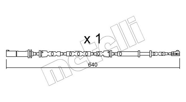 METELLI figyelmezető kontaktus, fékbetétkopás SU.312