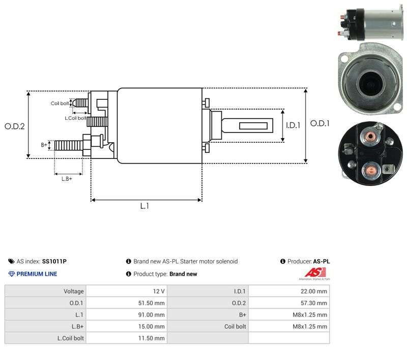 Magnetlülitus, starter, AS-PL SS1011P