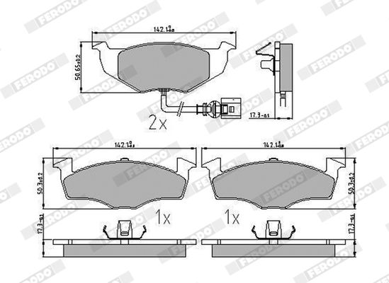 FERODO FDB1634 Brake Pad Set, disc brake