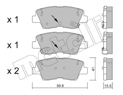 Plaquettes+de+frein+à+disque METELLI 22-0886-1