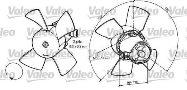 VALEO ventilátor, motorhűtés 696035