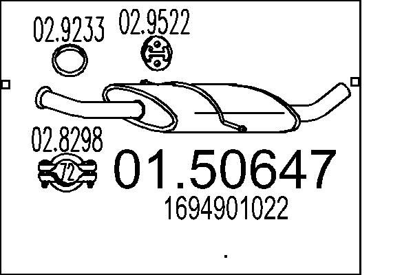 Проміжний глушник, Mts 01.50647