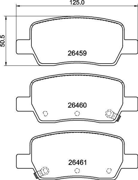 Комплект гальмівних накладок, дискове гальмо, Brembo P30146