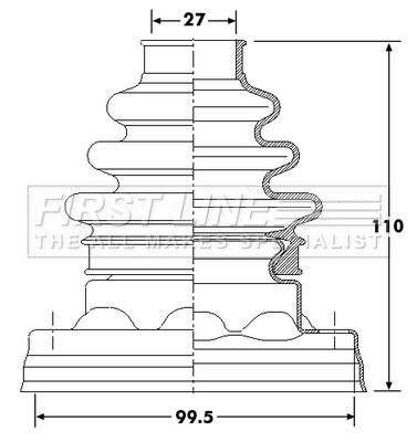 First Line FCB6191 Bellow, drive shaft