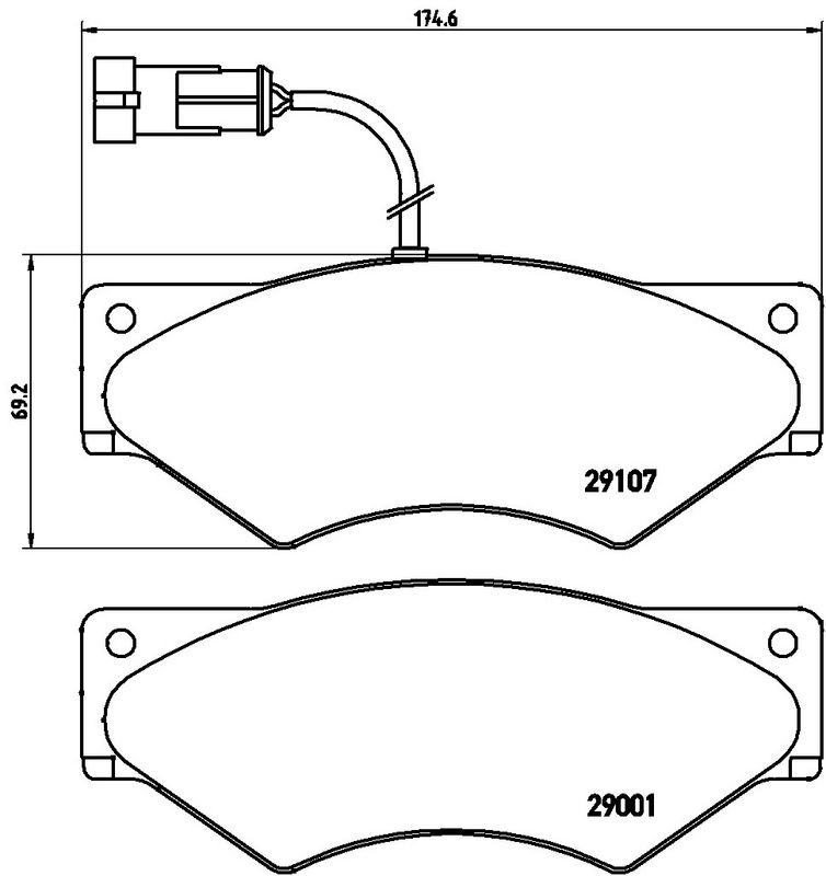 BREMBO PA6018 Brake Pad Set, disc brake