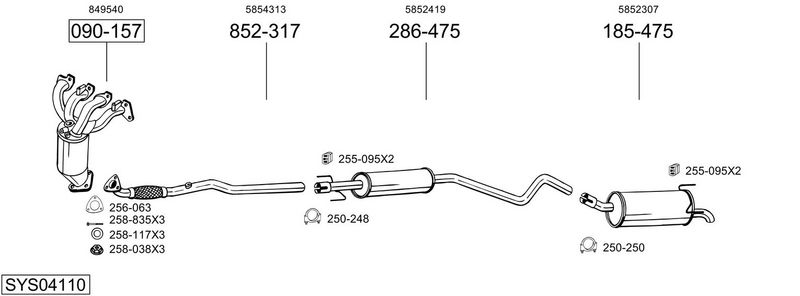 SISTEM DE ESAPAMENT BOSAL SYS04110