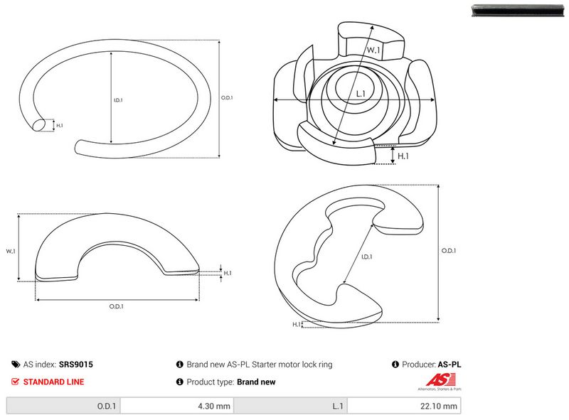 AS-PL SRS9015 Repair Kit, starter