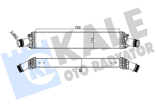 KALE Volkswagen Інтеркулер Audi A4/5/6/7/8, Q5, Porsche Macan 2.0TFSi/3.0TDI