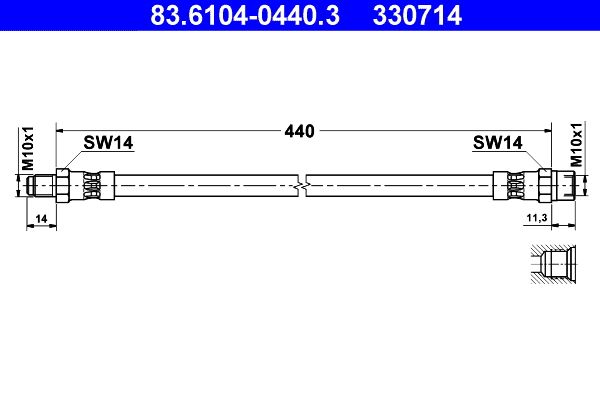 ATE fékcső 83.6104-0440.3