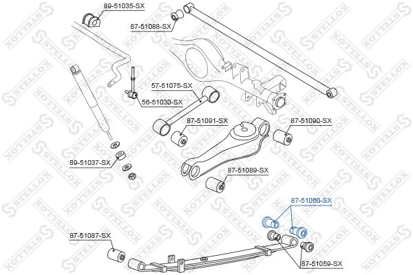 STELLOX 87-51060-SX Bushing, leaf spring