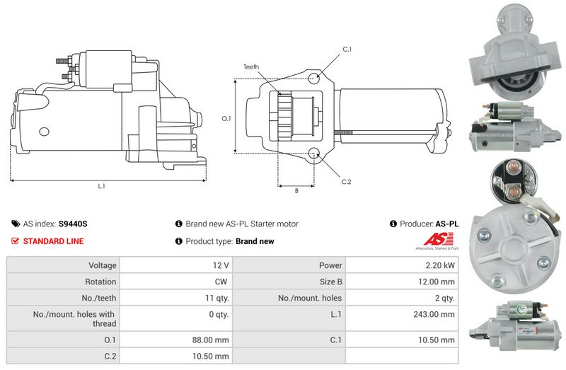 AS-PL S9440S Starteris