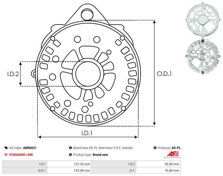 Kaitsekate, generaator, AS-PL ABR0031