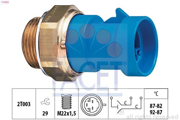 FACET Temperatuurschakelaar, radiateurventilator 7.5622