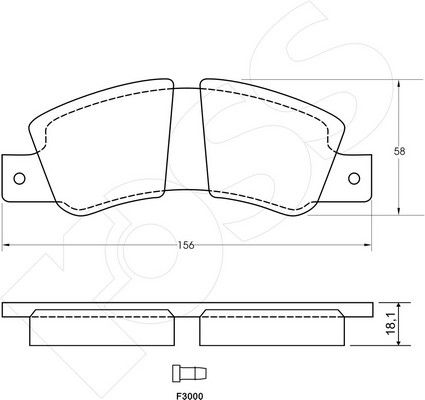 1-GNC R-181 - Brake Pad Set, disc brake