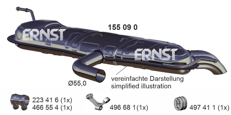 Toba esapament finala ERNST 155090
