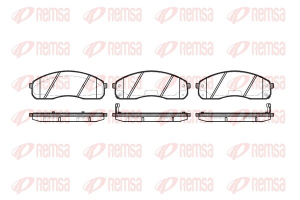 REMSA 0821.02 Комплект гальмівних накладок, дискове гальмо