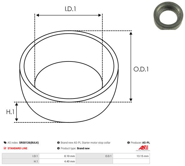 AS-PL SRS0126(BULK) Repair Kit, starter