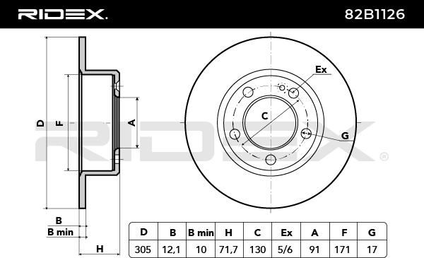 спирачен диск RIDEX