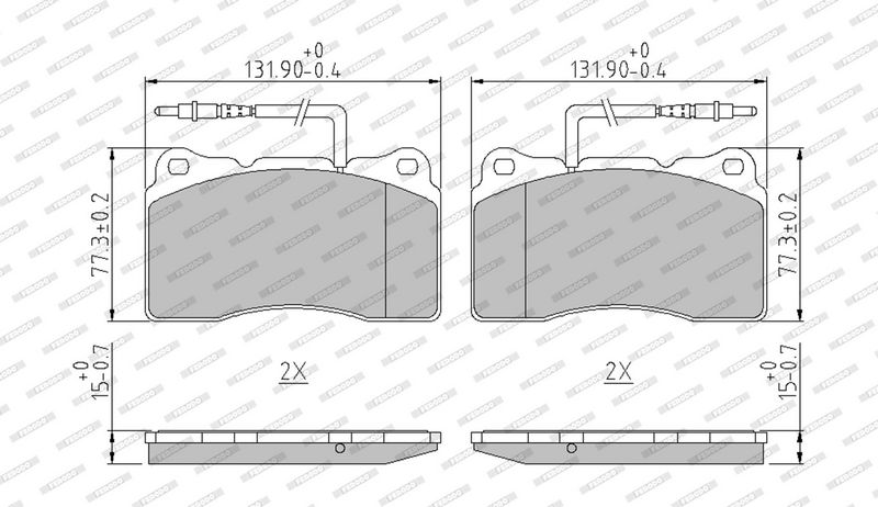 Remblokken set Voor (met aandrijfpen), past: CITROEN C8  FIAT ULYSSE  LANCIA PHEDRA  PEUGEOT 607, 807, BOXER 2.2/2.5D/3.0 01.97-