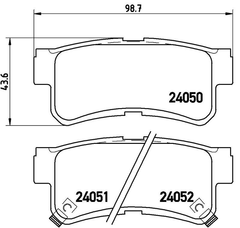 BREMBO P15009 Brake Pad Set, disc brake